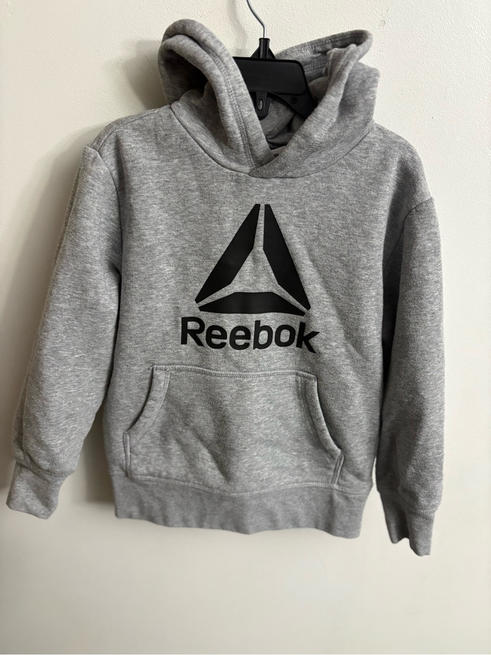 Reebok Gray Hoodie with Black Logo 4-5 years